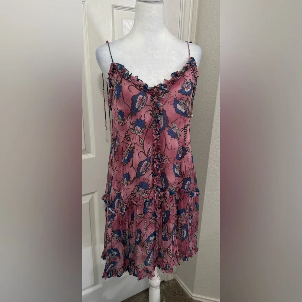 Cleobella Lotus Print Bella Mini Dress Size S - Picture 1 of 14